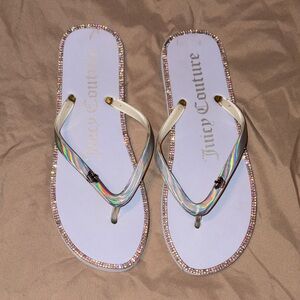 Juicy Couture Iridescent Sandals with White Sole